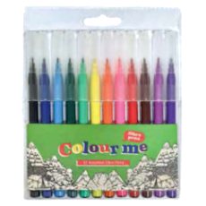 Colour Me Fibre Tip Pens / Koki Pens 12's